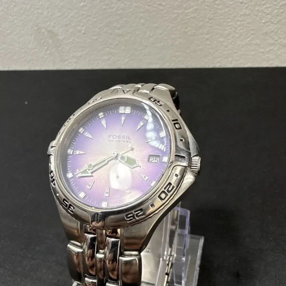 Men’s Fossil PR-5187 New Battery Purple Sunburst 40mm Case 7.5-7.75” Band (E8)